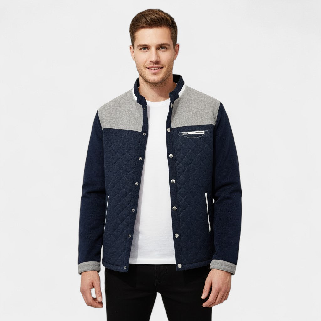 Riche | Veste matelassée homme à empiècements en suède