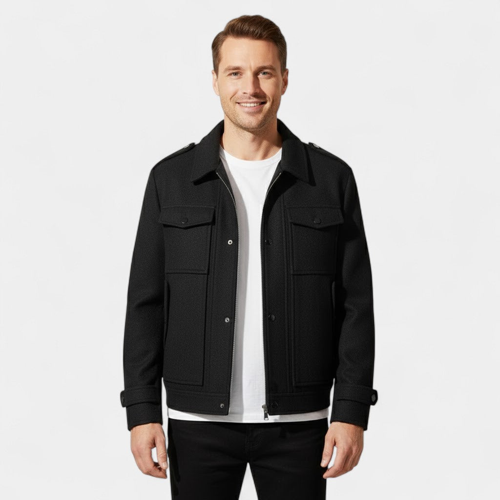 Riche | Manteau homme hiver en coton à revers