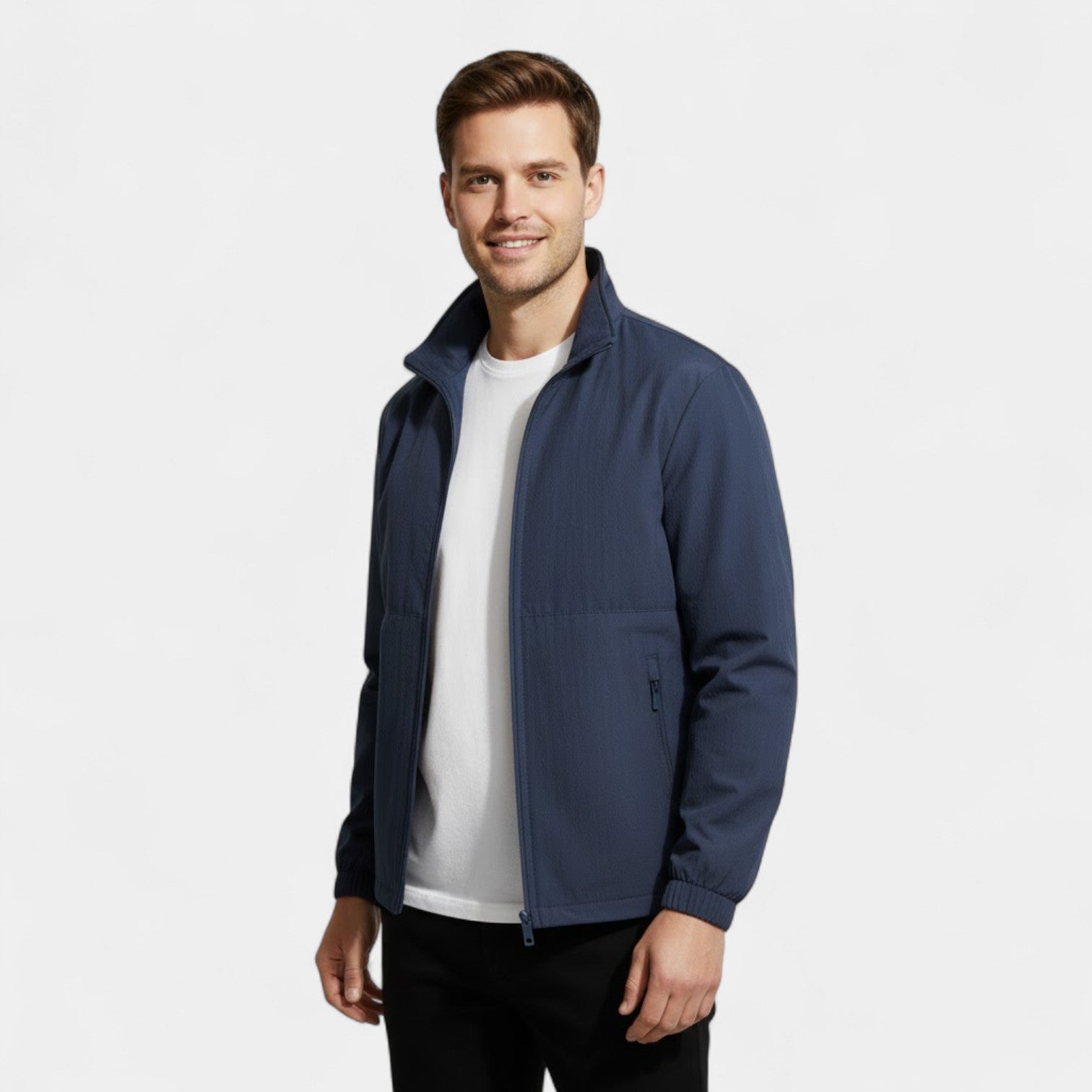 Riche | Manteau Homme – Col Montant Doublé Polaire Coupe Ample