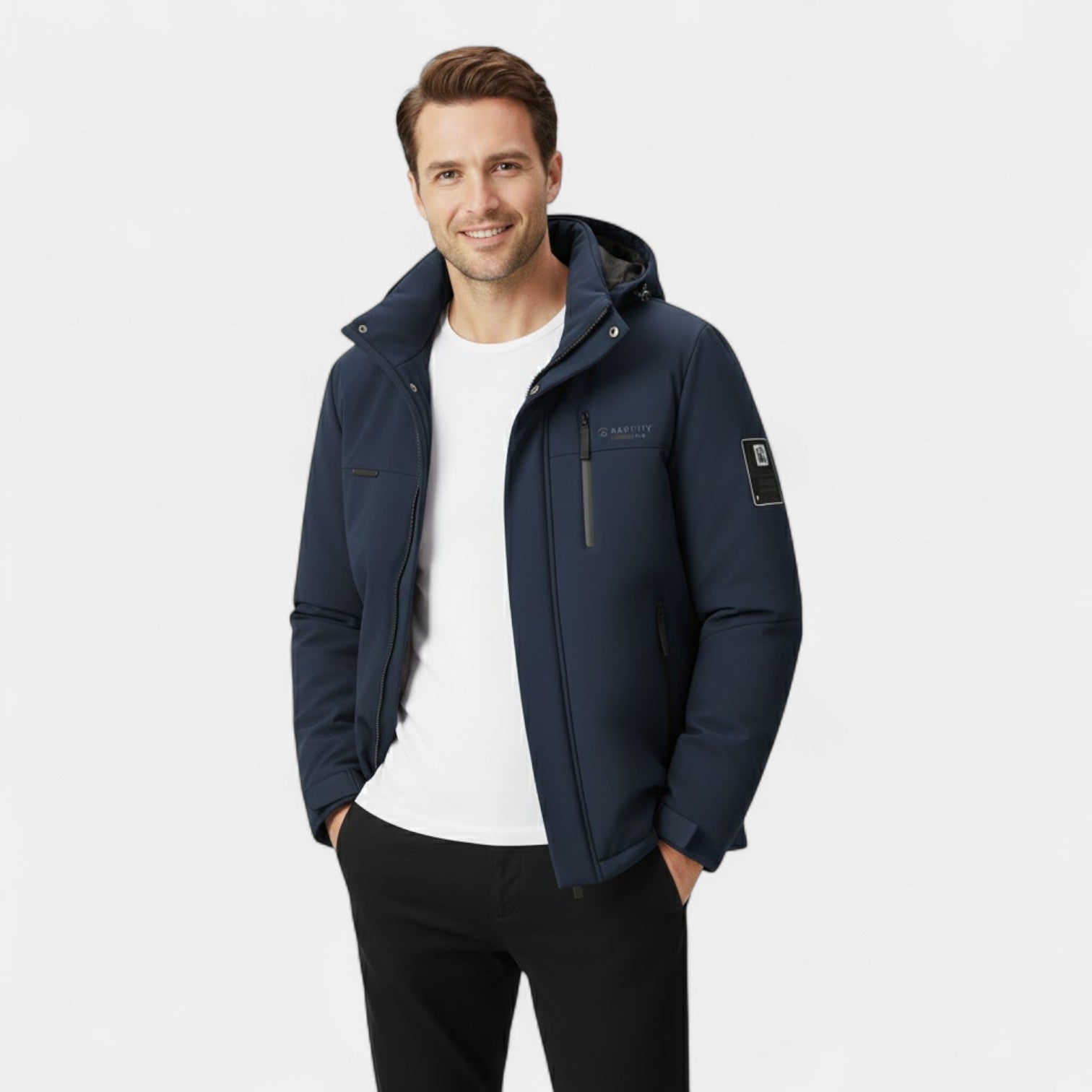 Riche | Veste Homme en Coton – Courte à Capuche au Design Tendance