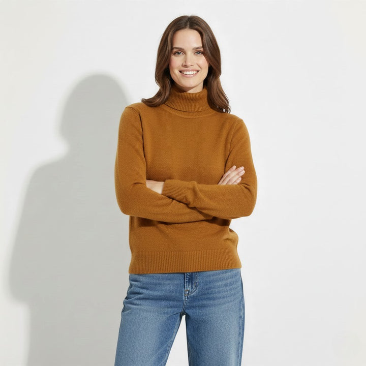 Riche | Pull col roulé femme en laine tricotée