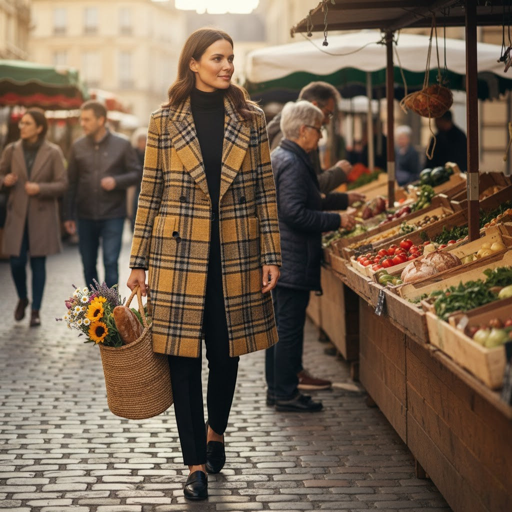 Riche | Manteau Long Femme en Laine à Revers