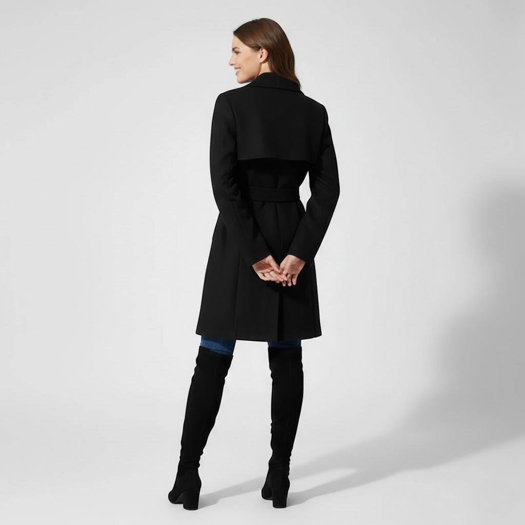 Riche | Manteau femme long en laine élégante cintrée