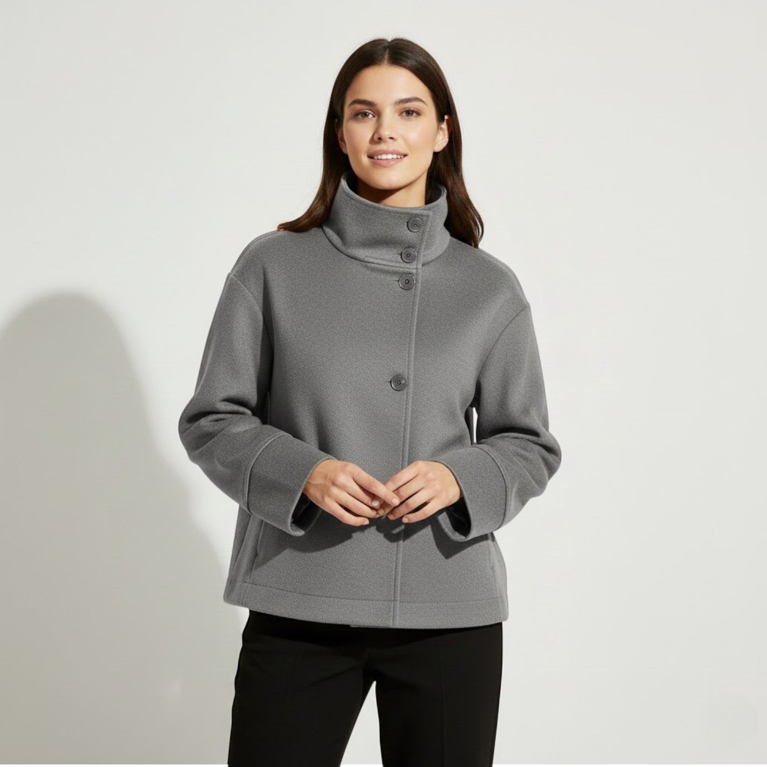 Riche | Manteau femme en laine à col montant