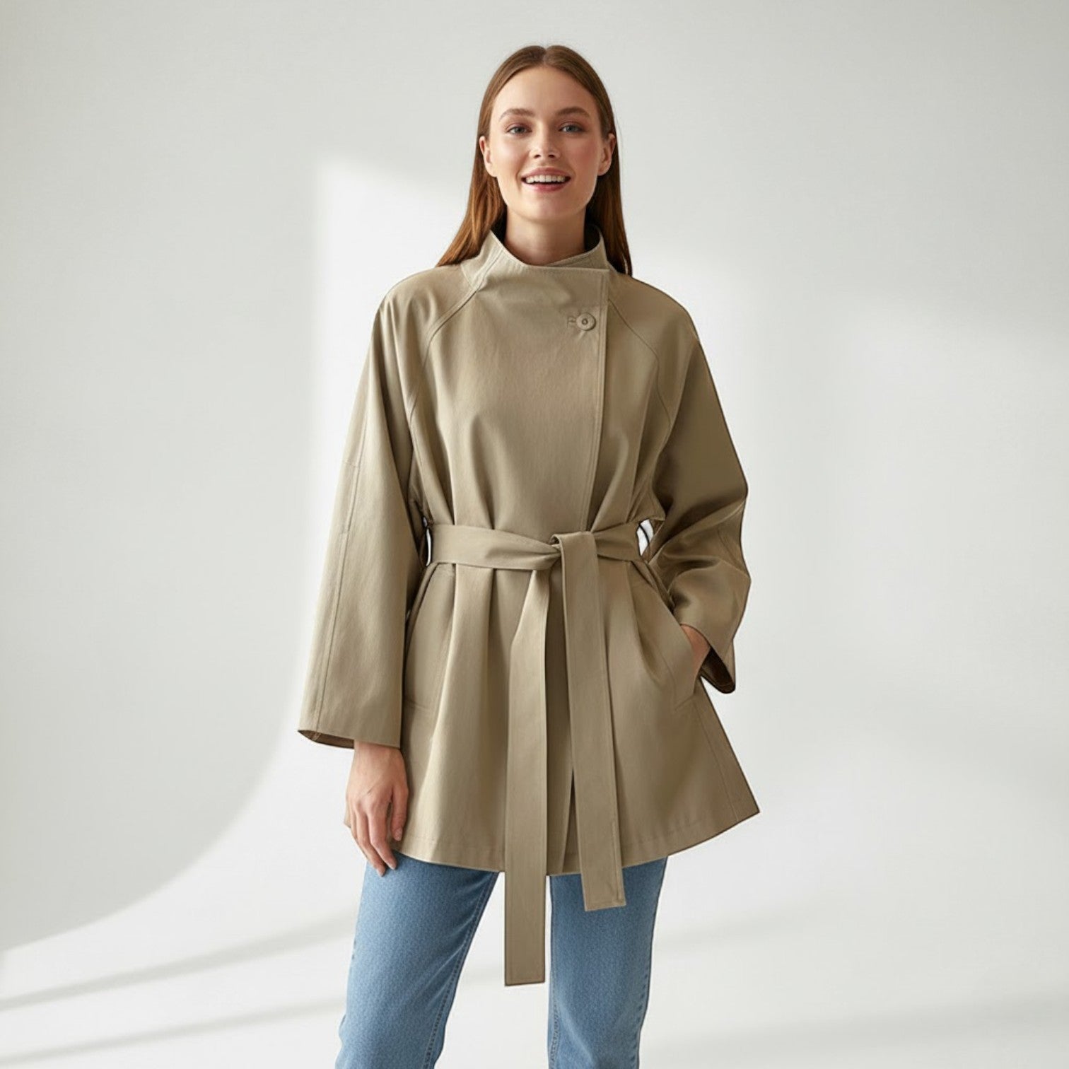 Riche | Manteau femme long en coton