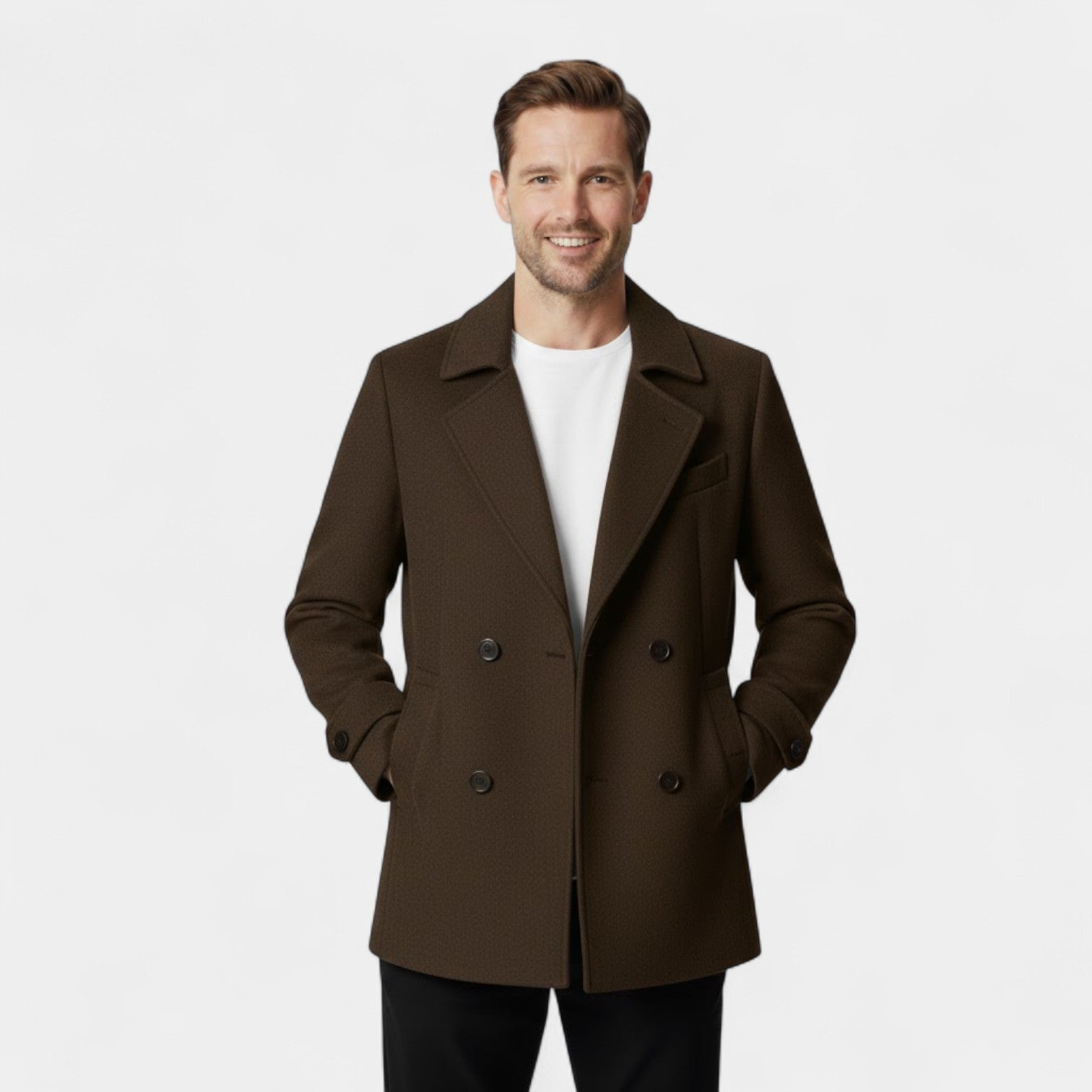Riche | Manteau Homme en Laine – Mi-Long à Double Face
