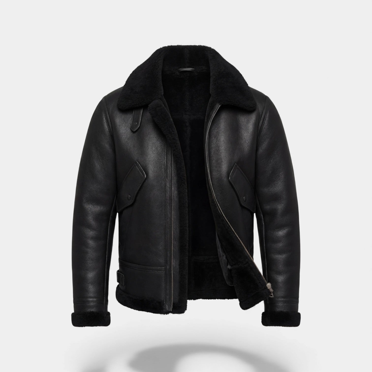 Riche | Veste homme en laine d’agneau doublée polaire simple couche - chaudre, raffinée, silhouette quotidienne