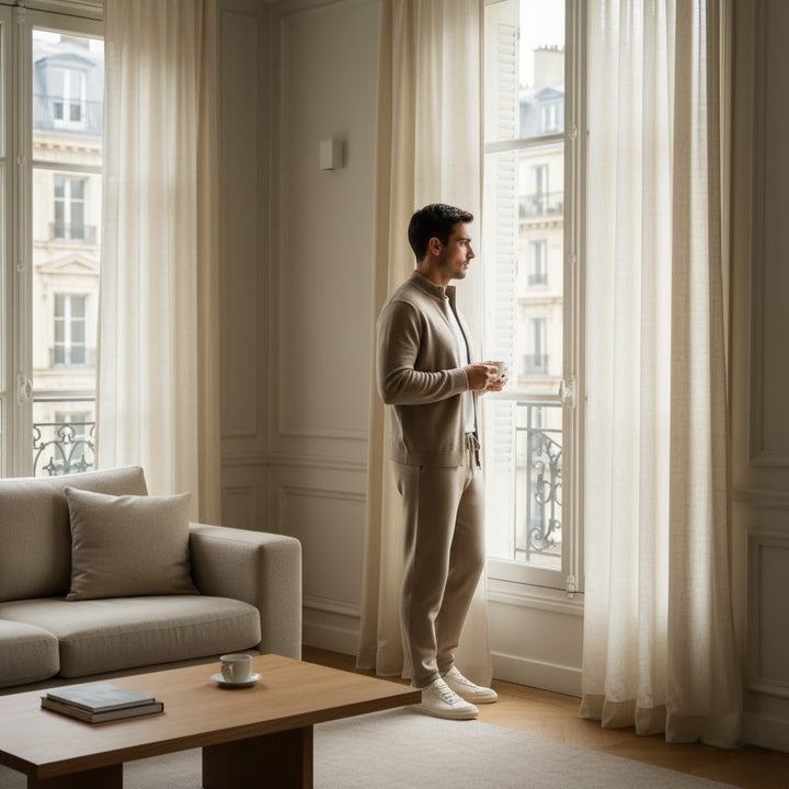 Ensemble en maille de laine homme – Coupe décontractée ajustée