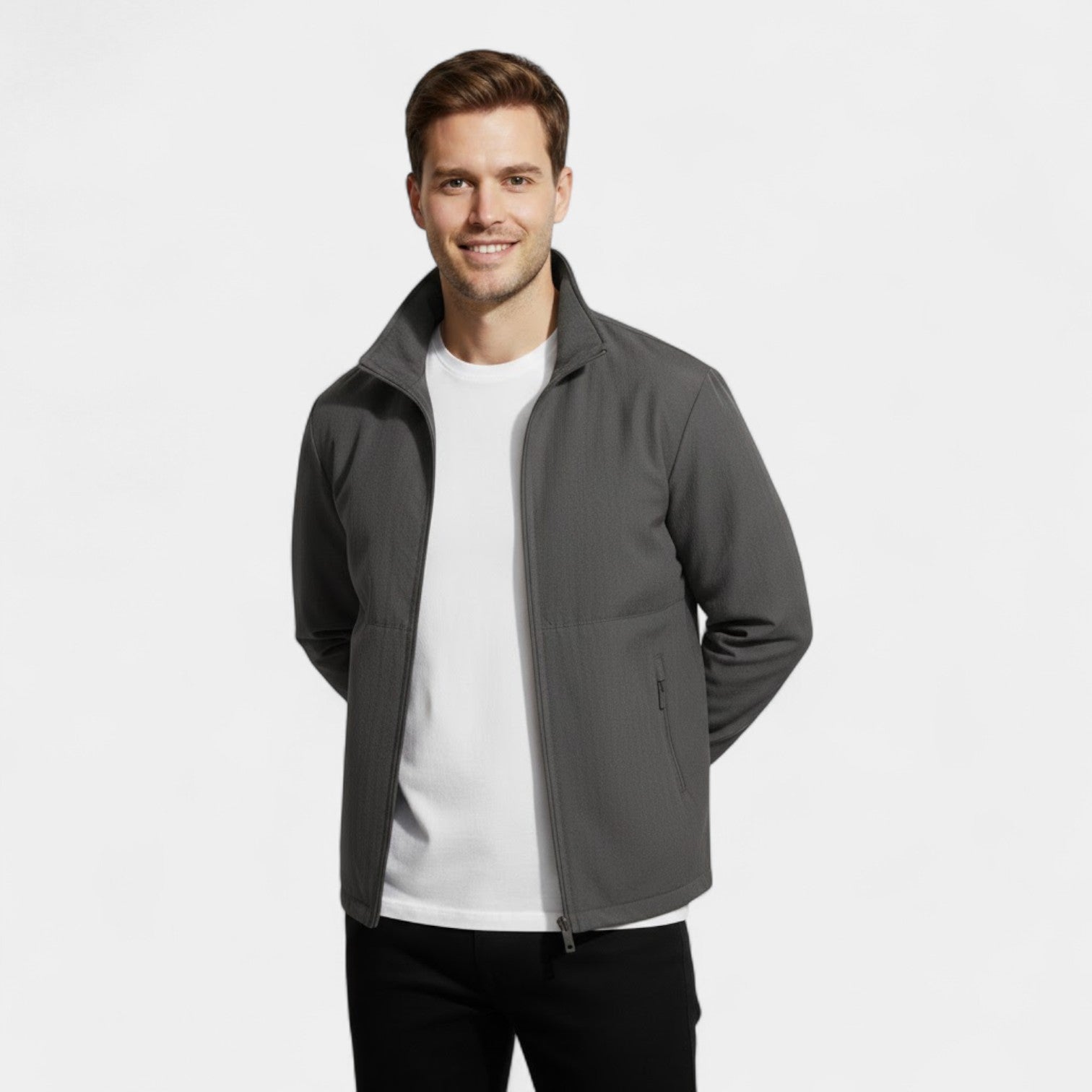 Riche | Manteau Homme – Col Montant Doublé Polaire Coupe Ample