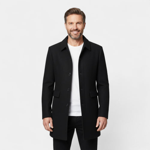 Riche | Manteau Homme en Laine – Col à Revers Doublé Velours