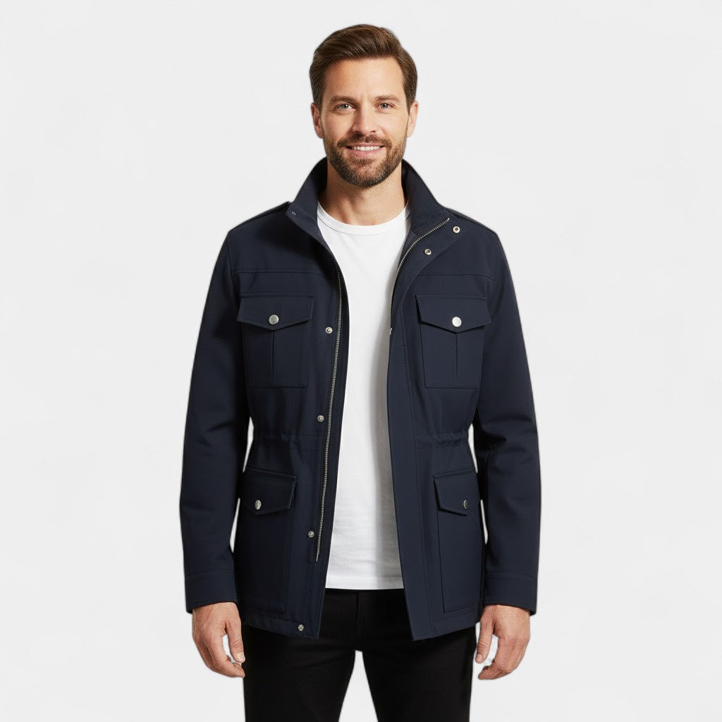 Riche | Manteau vintage homme en coton à col montant