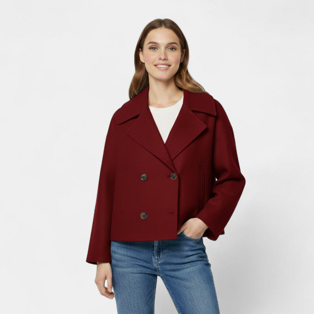Riche | Women's short double-breasted wool jacket