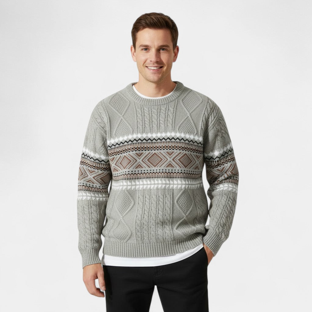 Riche | Pull homme en coton à col rond