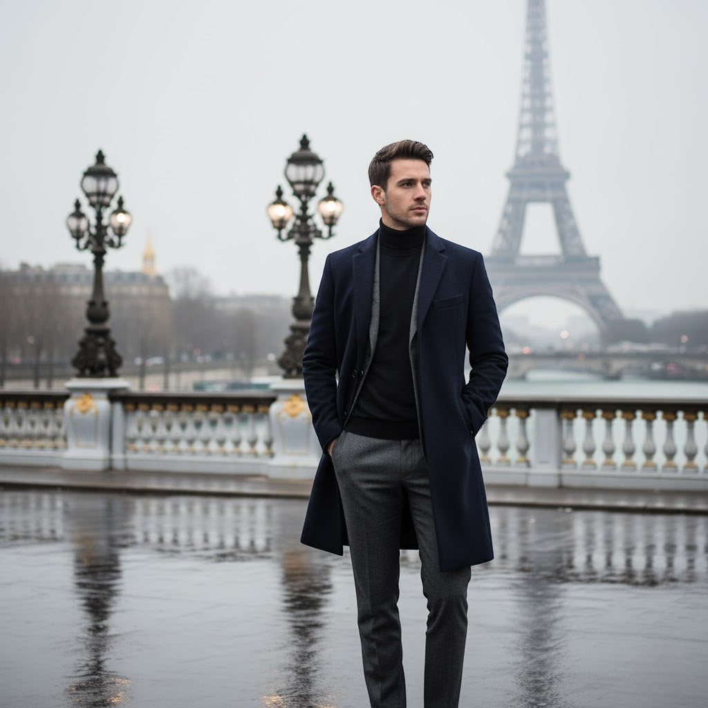 Riche | Veste Homme en Coton – Mi-Longue Imperméable et Doublée Polaire