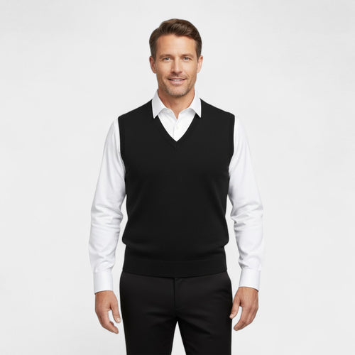 Riche | Gilet sans manches col V coton homme – Élégance minimaliste