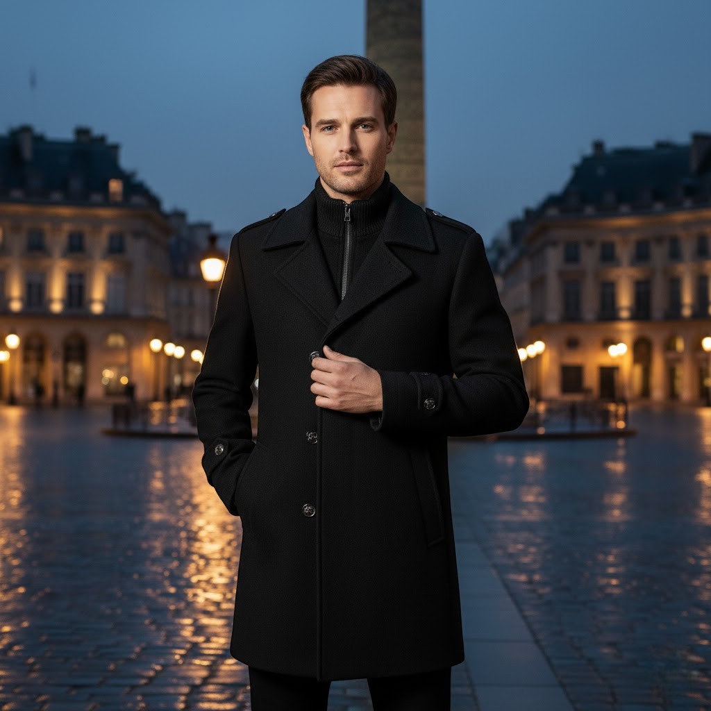 Riche | Manteau homme mi-long en laine