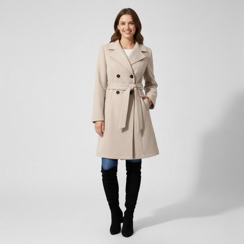 Riche | Manteau femme long en laine élégante cintrée