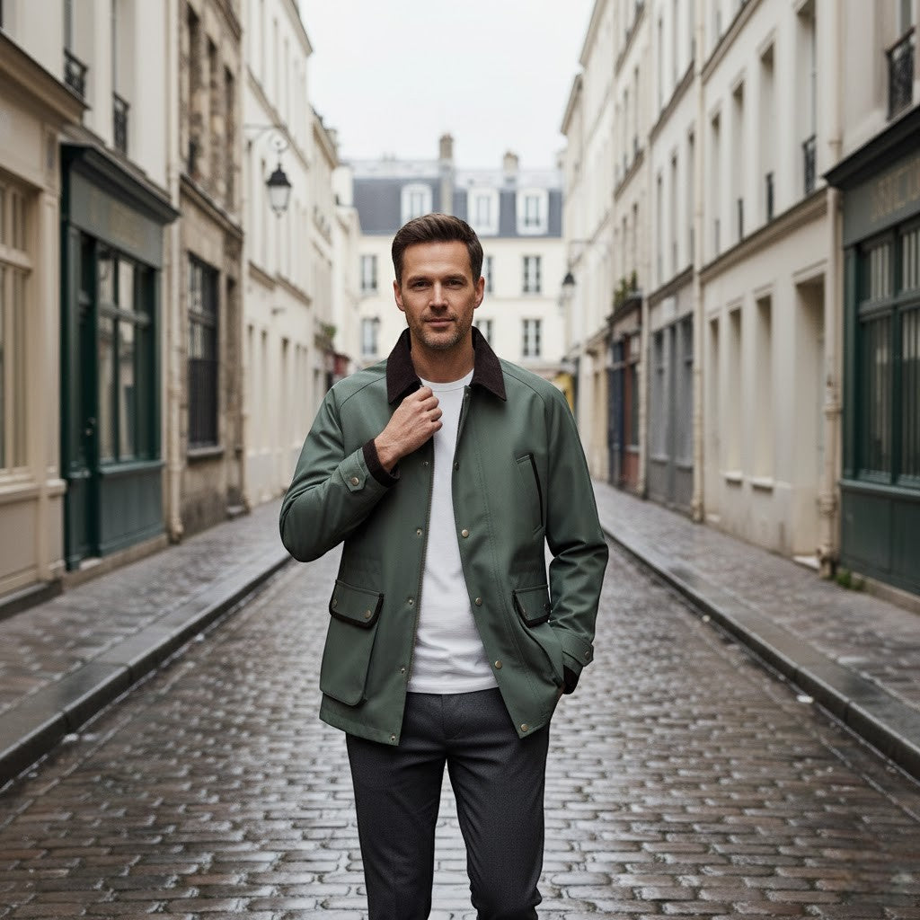 Riche | Veste vintage homme en coton mélangé