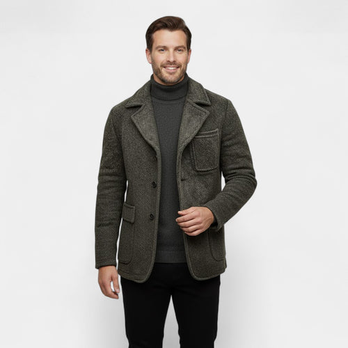 Riche | Manteau d’hiver rétro homme en laine
