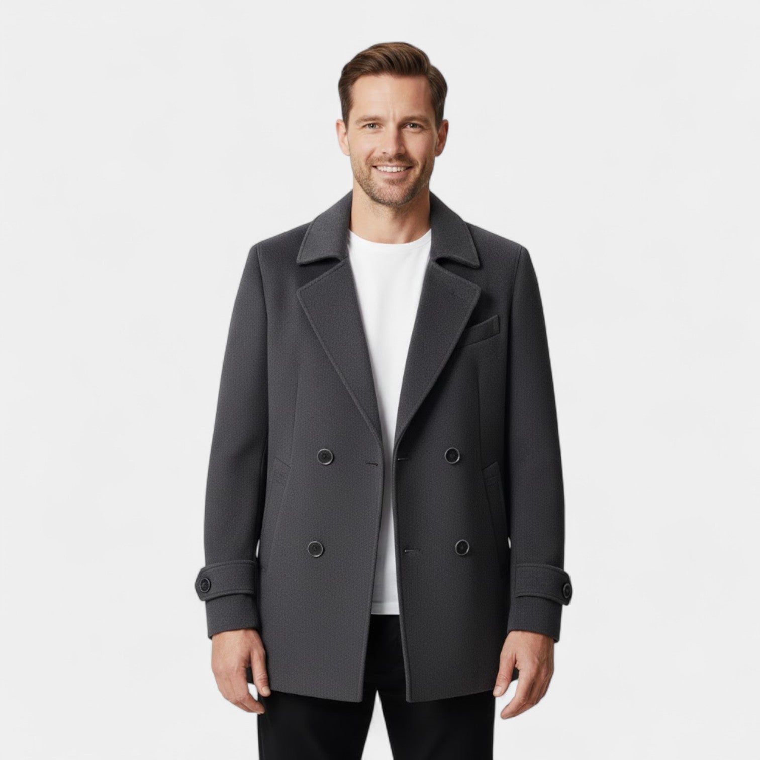 Riche | Manteau Homme en Laine – Mi-Long à Double Face