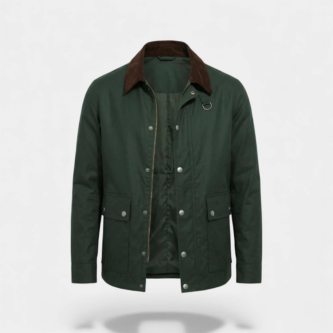 Riche | Men's windproof cotton jacket with multiple pockets – relaxed, sophisticated fit, perfect for everyday wear