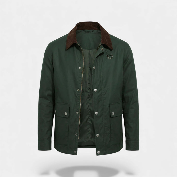 Riche | Men's windproof cotton jacket with multiple pockets – relaxed, sophisticated fit, perfect for everyday wear