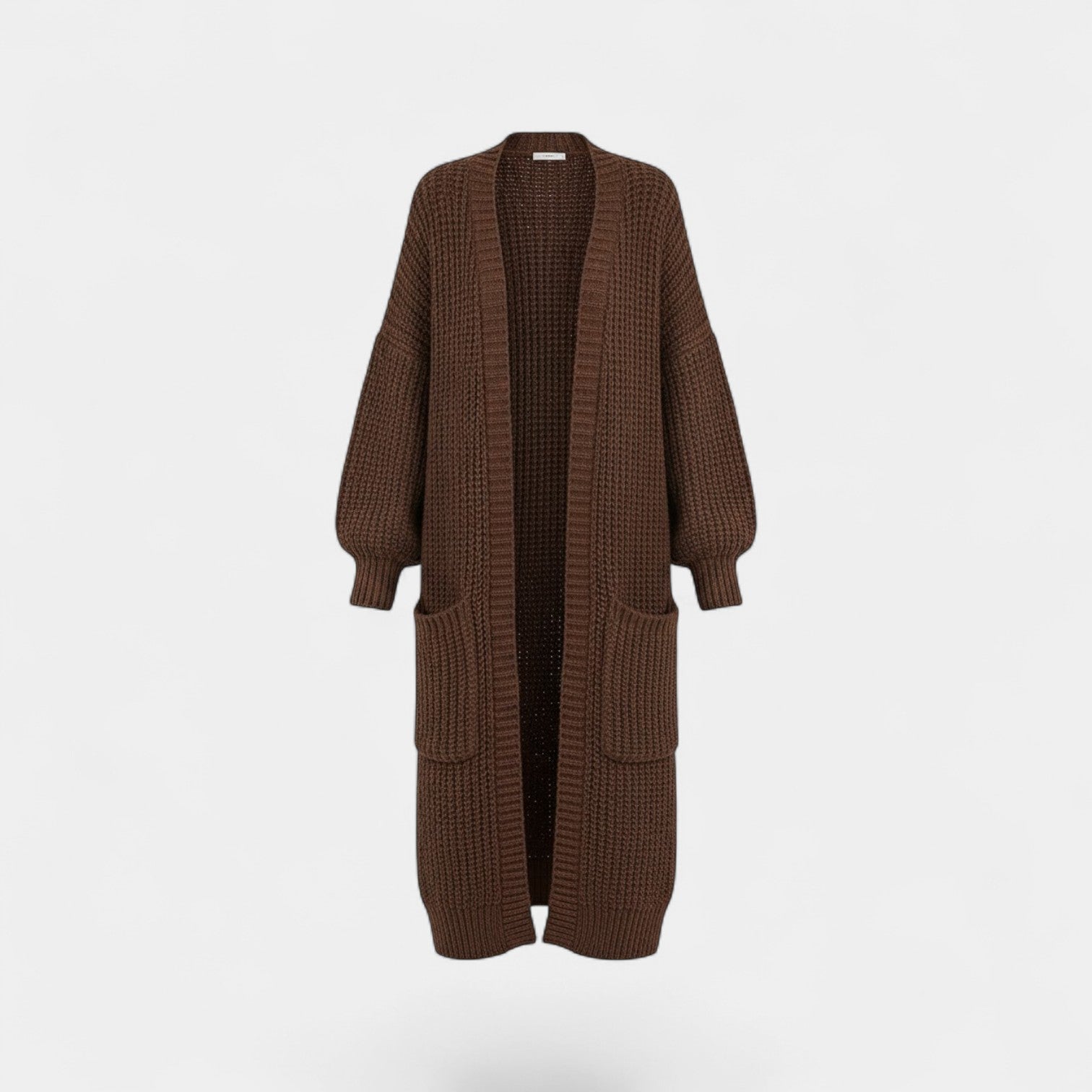 Riche | Manteau femme long en maille tricotée