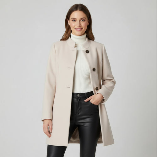 Riche | Manteau Femme Long en Tissu Mélangé