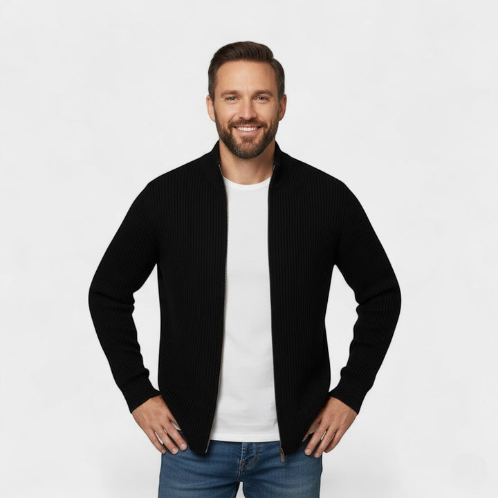 Riche | Men's slim-fit knit cardigan