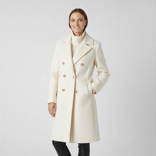 Riche | Manteau Femme Long Croisé en Tweed