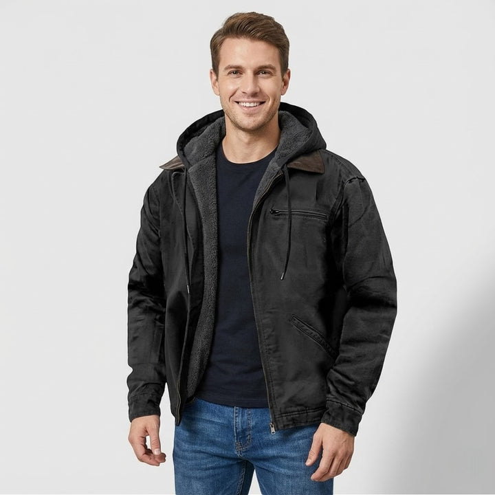 Riche | Men's Fleece Hooded Zip-Up Jacket