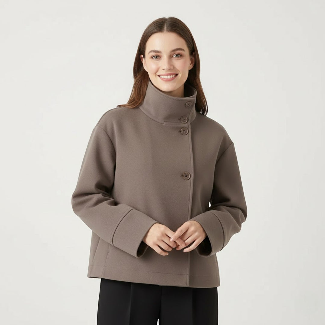 Riche | Manteau femme en laine à col montant