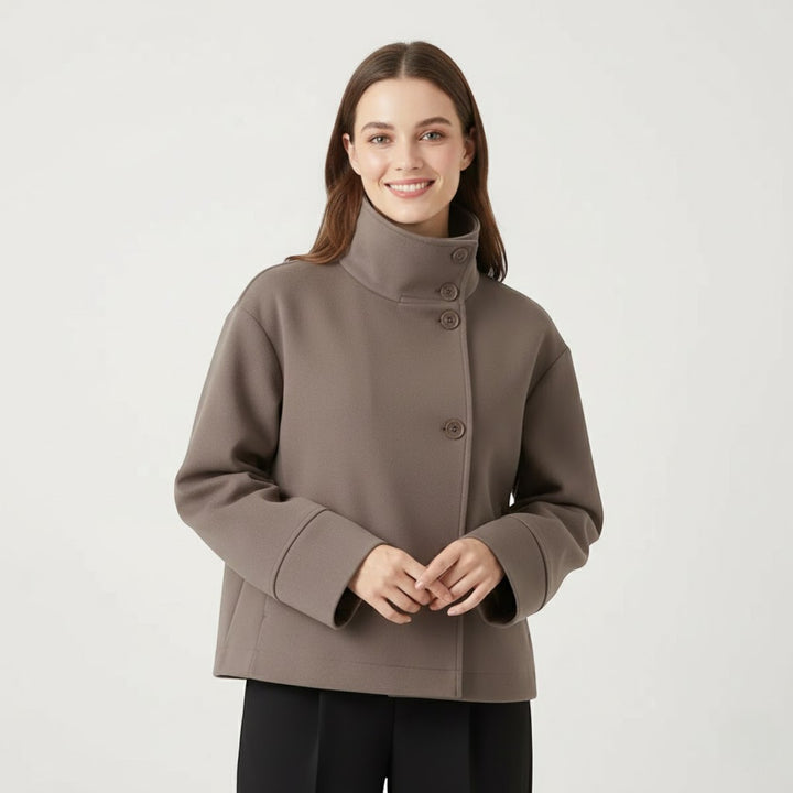 Riche | Manteau femme en laine à col montant