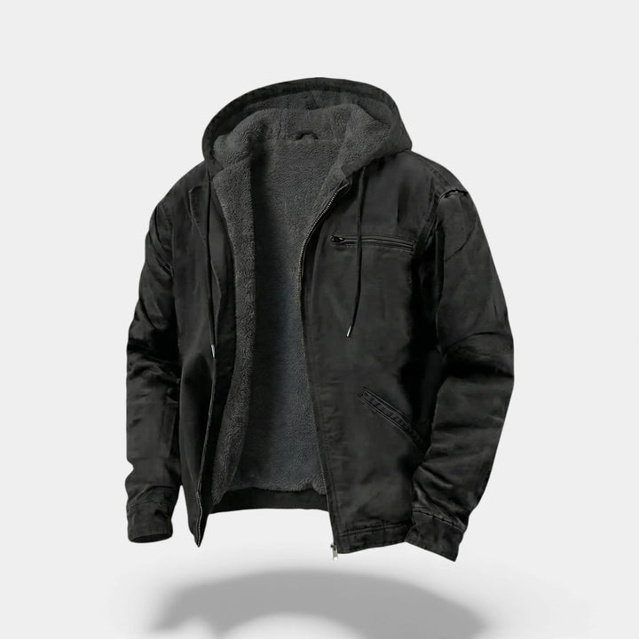 Riche | Men's Fleece Hooded Zip-Up Jacket