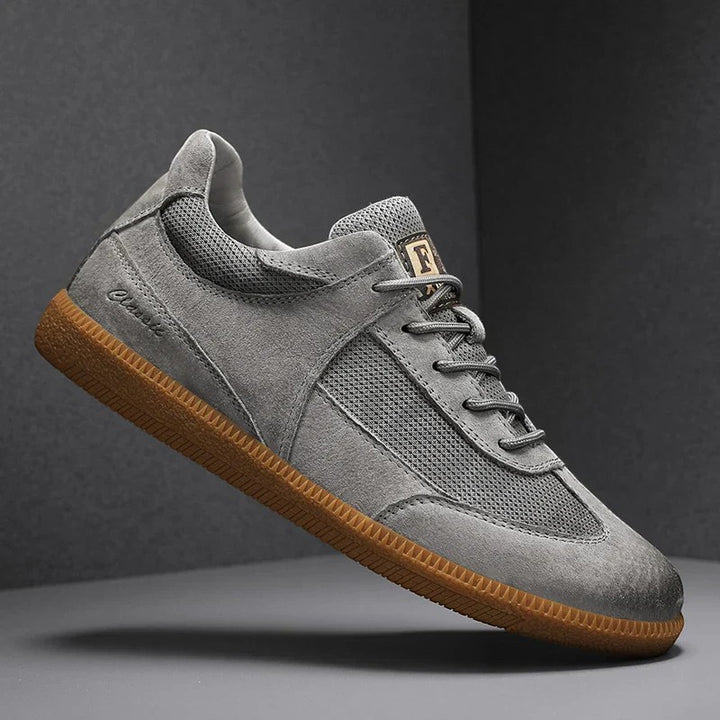 Baskets casual homme en cuir suédé – Empiècements mesh respirants