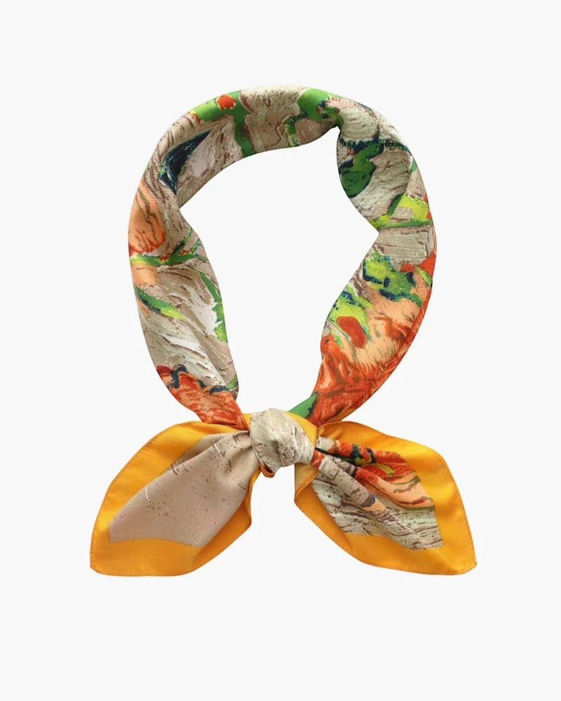 Foulard Carré Femme en Satin de Soie – Écharpe Élégante Polyvalente