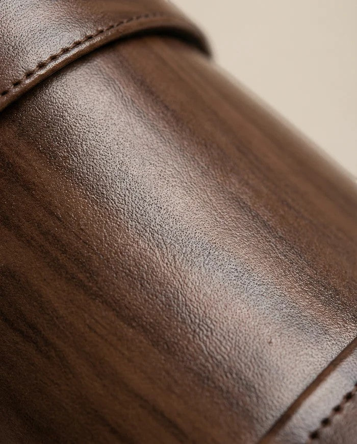 Chaussures homme à boucle en cuir – Bout pointu coupe ajustée
