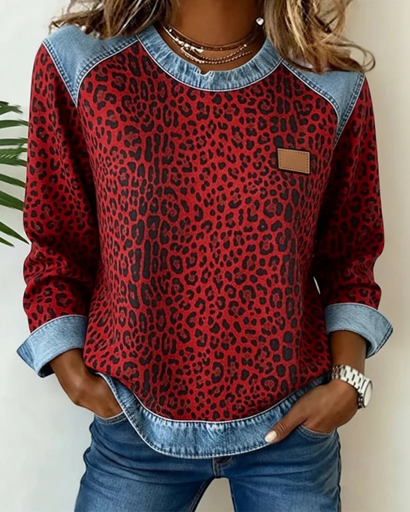 Sweatshirt Femme Col Rond – Coupe Regular Manches Longues | Mélange de Coton