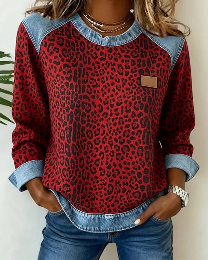 Sweatshirt Femme Col Rond – Coupe Regular Manches Longues | Mélange de Coton