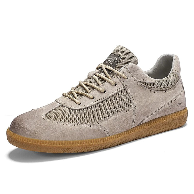 Baskets casual homme en cuir suédé – Empiècements mesh respirants