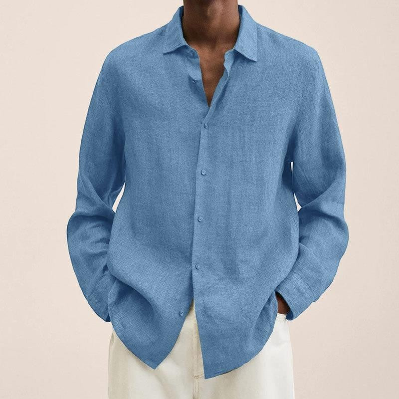 Chemise homme légère en tissu tissé – Manches longues