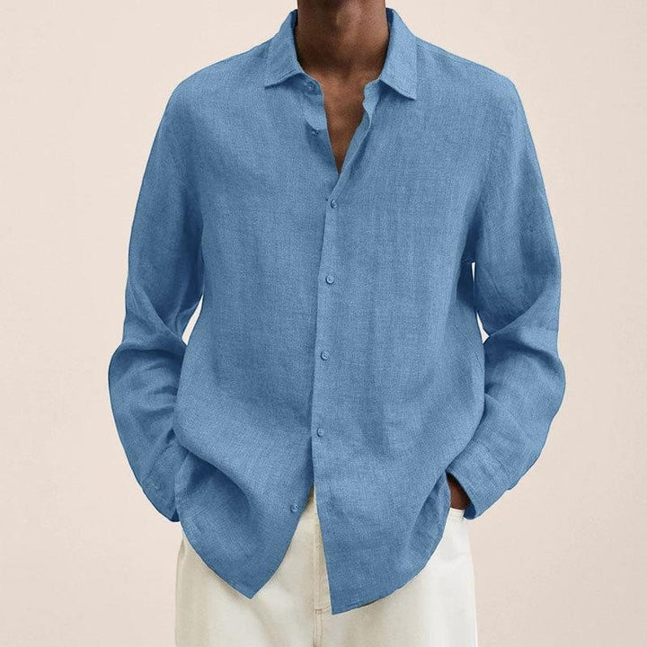 Chemise homme légère en tissu tissé – Manches longues