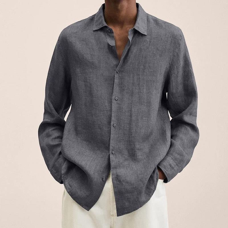 Chemise homme légère en tissu tissé – Manches longues