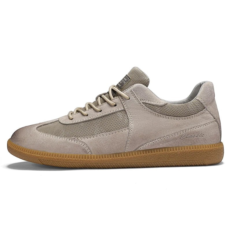 Baskets casual homme en cuir suédé – Empiècements mesh respirants