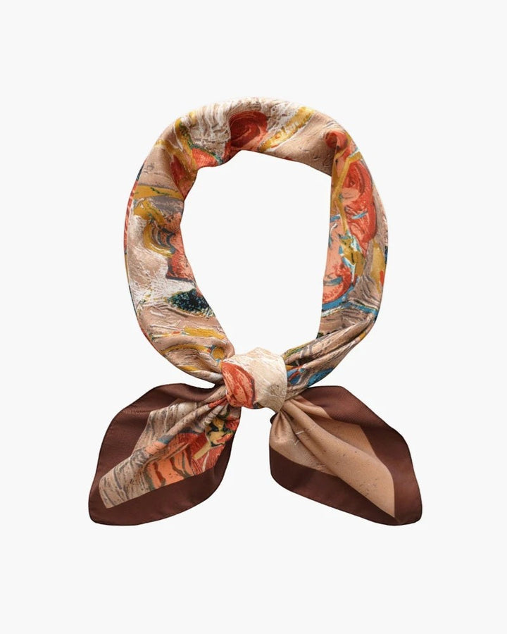 Foulard Carré Femme en Satin de Soie – Écharpe Élégante Polyvalente