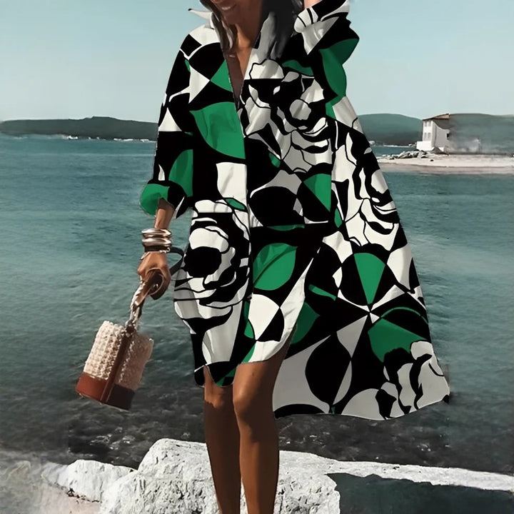Damebluse i let stof – Oversize-pasform med lange ærmer