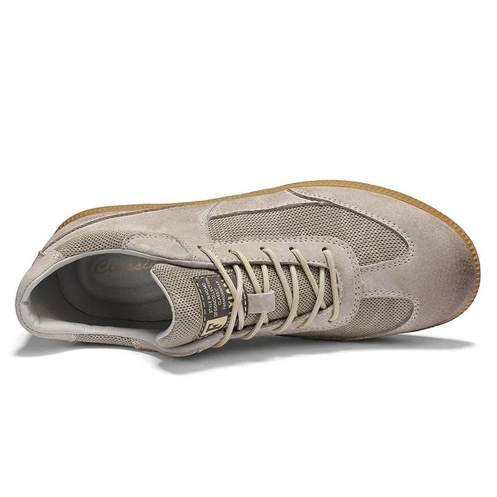 Baskets casual homme en cuir suédé – Empiècements mesh respirants