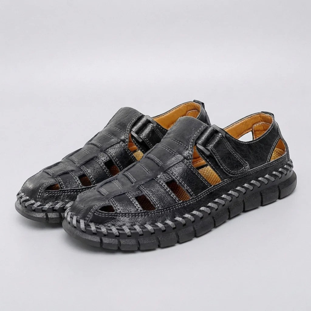 Herren-Sandalen aus Rindsleder – Eng anliegende, geschlossene Passform