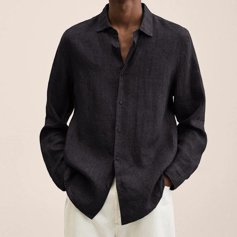 Chemise homme légère en tissu tissé – Manches longues