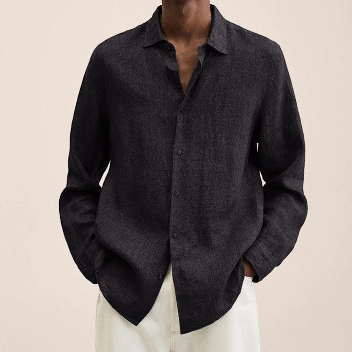 Chemise homme légère en tissu tissé – Manches longues